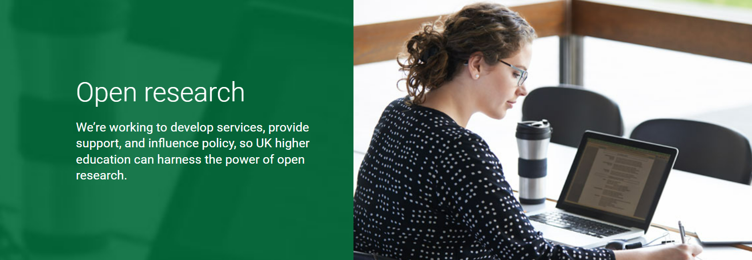 Jisc Open Research statement: We're working to develop services, provide support, and influence policy, so UK higher education can harness the power of open research.